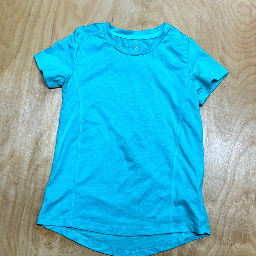 Teal/green champion wicking shirt